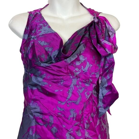 CABI FIT TO BE TIED Whimsigoth Purple Sleeveless Fairy Top 100% Silk Shirt XS - Picture 2 of 16